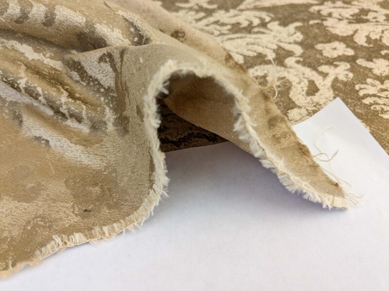 PXL_20250325_195840003 Chinoisery Flower in Vase Bronze Age 100% Silk Damask Gold  Radiance! Highest Quality MSRP USD 400+/Yard
