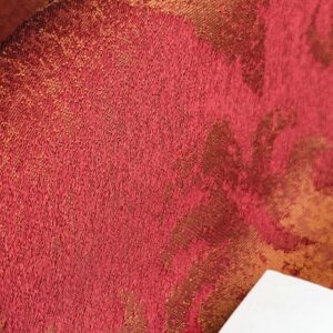 PXL_20250325_200839200 Chinoisery Flower in Vase Bronze Age 100% Silk Damask Crimson Red Radiance! Highest Quality MSRP USD 400+/Yard