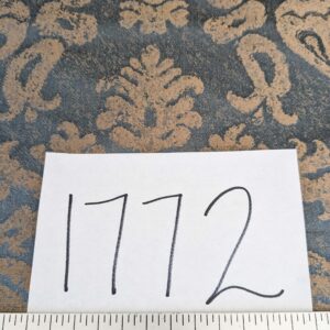 PXL_20250325_202255998 Chinoisery Flower in Vase Bronze Age 100% Silk Damask Blue Gold Radiance! Highest Quality MSRP USD 400+/Yard