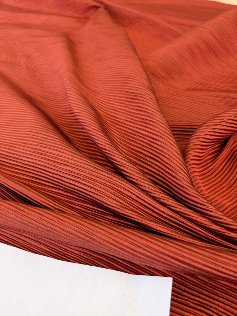 PXL_20250325_204558072 Tapestry Silk Ottoman Wide Ribbed Haute Red MSRP USD 600+/Yard