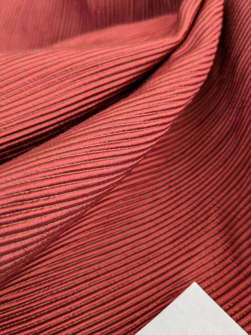 PXL_20250325_210645555 Tapestry Silk Ottoman Wide Ribbed Hot Crisp Red MSRP USD 600+/Yard