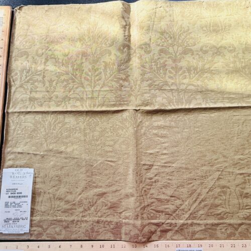IMG_0570 14 Berkbox39 Scalamandre Silk linen damask Alexandrine Gold Plum Red
