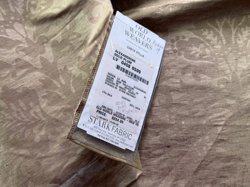 IMG_0573 14 Berkbox39 Scalamandre Silk linen damask Alexandrine Gold Plum Red