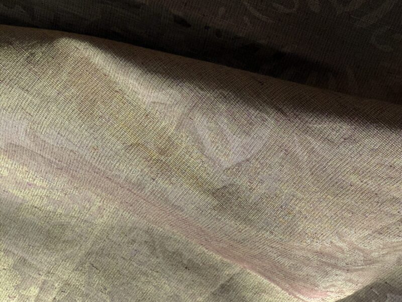 IMG_0574 14 Berkbox39 Scalamandre Silk linen damask Alexandrine Gold Plum Red