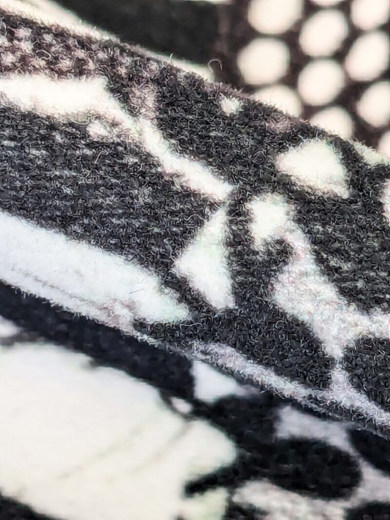 1 EV52 1.2y x 58.25"wide Scalamandre Lelievre Paris Jean Paul Gaultier Meltingpot Graphite Abstract Art Deco Suzani Classic Novelty Black and White MSRP USD450+