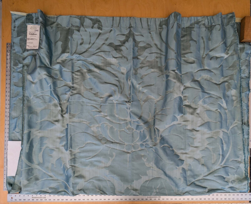 PXL_20250415_211325607 9 EV52 2.4y x 57"wide Scalamandre Old World Weavers Villa Regina Damask Blue 100% Silk Renaissance MSRP USD500+