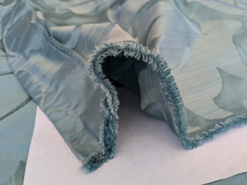 PXL_20250415_211347141 9 EV52 2.4y x 57"wide Scalamandre Old World Weavers Villa Regina Damask Blue 100% Silk Renaissance MSRP USD500+