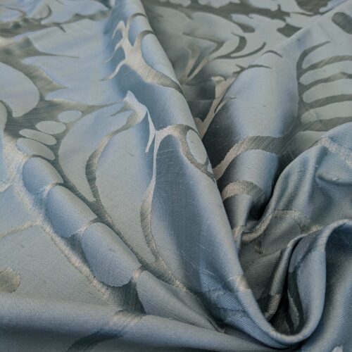PXL_20250415_211403766 9 EV52 2.4y x 57"wide Scalamandre Old World Weavers Villa Regina Damask Blue 100% Silk Renaissance MSRP USD500+