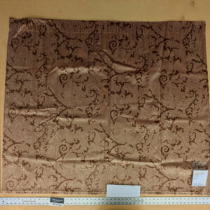 PXL_20250417_203406797 16 EV52 1.2y x 55"wide Scalamandre Palermo Velvet Paisley Copper Brown Printed Velvet Botanical Foliage MSRP USD610/y