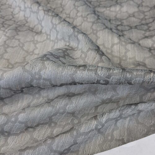 PXL_20250417_211037336 20 EV52 2.4y x 55"wide Scalamandre Christian Fischbacher Julie Light Gray Sheer Small Scale