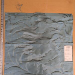 PXL_20250423_180302442 Chinoisery Flower in Vase Bronze Age 100% Silk Damask Blue Gold Radiance! Highest Quality MSRP USD 400+/Yard