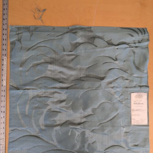 PXL_20250423_180302442 5 EV53 26"x 27" Square Scalamandre Old World Weavers Villa Regina Damask Blue 100% Silk Renaissance MSRP USD500+