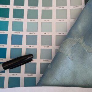 PXL_20250423_180343750 5 EV53 26"x 27" Square Scalamandre Old World Weavers Villa Regina Damask Blue 100% Silk Renaissance MSRP USD500+