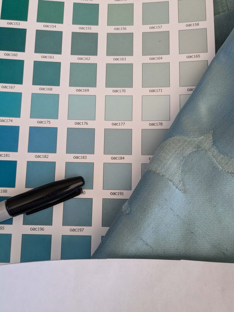 PXL_20250423_180343750 5 EV53 26"x 27" Square Scalamandre Old World Weavers Villa Regina Damask Blue 100% Silk Renaissance MSRP USD500+