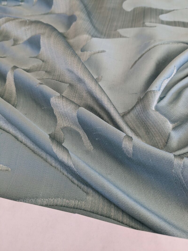 PXL_20250423_180357615 5 EV53 26"x 27" Square Scalamandre Old World Weavers Villa Regina Damask Blue 100% Silk Renaissance MSRP USD500+