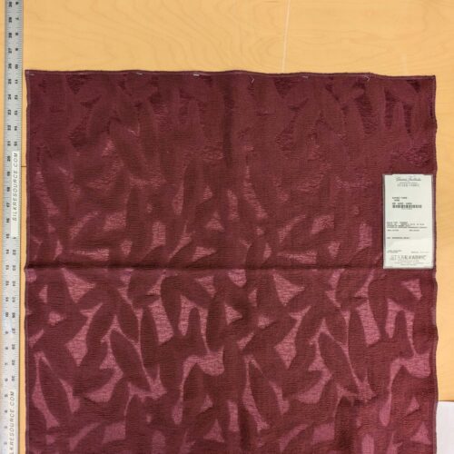 PXL_20250423_184042080 24 EV53 Square Scalamandre Christian Fischbacher Sunset Park Wine Deep Red Botanical Foliage MSRP USD350+