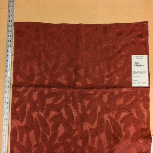 PXL_20250423_184331775 26 EV53 Square Scalamandre Christian Fischbacher Sunset Park Persimmon Red Botanical Foliage MSRP USD350+