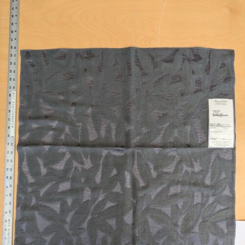 29 EV53 Square Scalamandre Christian Fischbacher Sunset Park Thunder Dark Gray Botanical Foliage MSRP USD350+