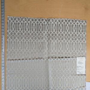 PXL_20250423_185415705 33 EV53 Square Scalamandre Aldeco Ryad Dyor Silver on Taupe Gray Brown Fretwork Lattice Geometric MSRP USD200+