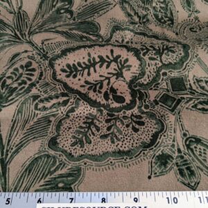 PXL_20250424_220918423 Scalamandre Fonthill Cranbrook Printed Velvet Forest Rich Emerald Green Printed Renaissance Floral Jacobean MSRP USD368/Y