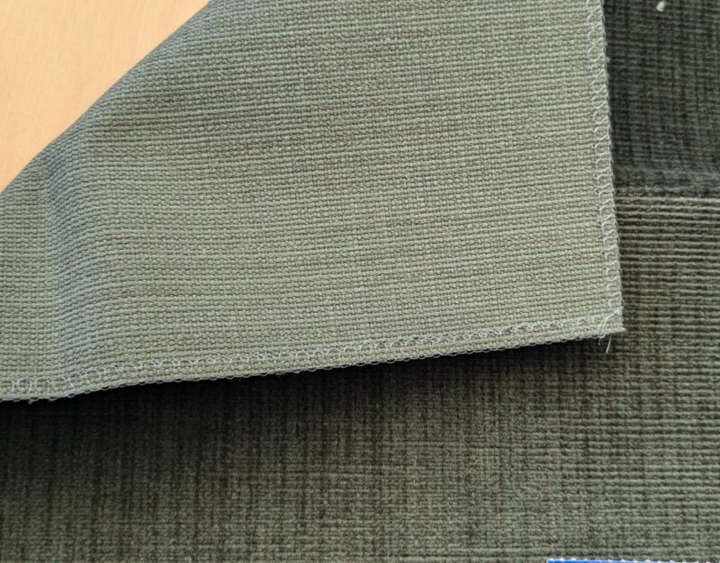 original_c9818138-cf51-49e2-af5d-8c72190009fb_PXL_20250404_194458529 Scalamandre Strie Amboise Olive Green Velvet Cotton Old World Weavers Cotton Velvet MSRP USD 208/Yd