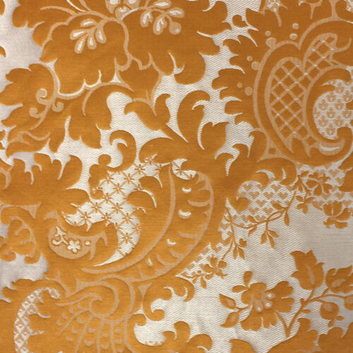 H0_00041653 Scalamandre Louis Philippe Or Gold Damask Linen Silk MSRP USD1764/y