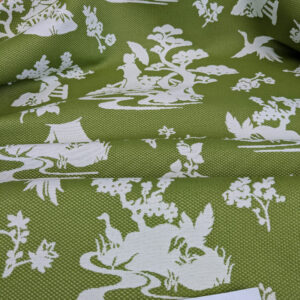 PXL_20250521_190000921 By Yard Fabricut Medallion 100% Silk Stripe In Jasmine Yellow & Pink Green Gold Strie