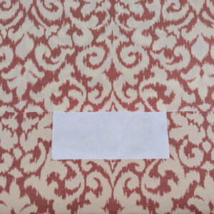 PXL_20250521_192943182 Scalamandre Swirl Red White Scroll Damask Ikat Linen Silk MSRP USD 372/y