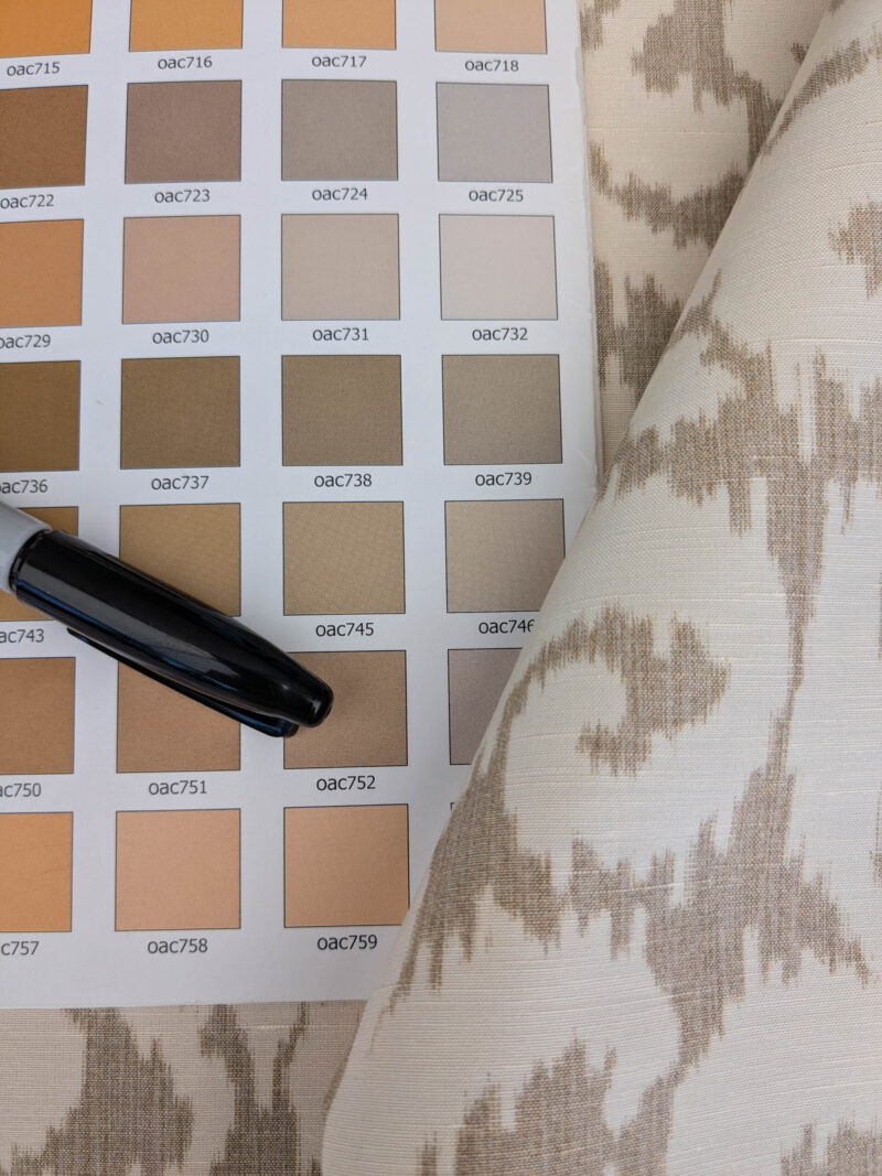 PXL_20250521_194506578 Scalamandre Swirl Beige  White Scroll Damask Ikat Linen Silk MSRP USD 372/y