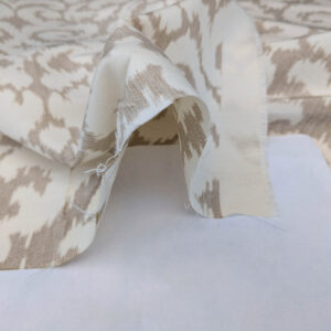 PXL_20250521_194535663 Scalamandre Swirl Beige  White Scroll Damask Ikat Linen Silk MSRP USD 372/y