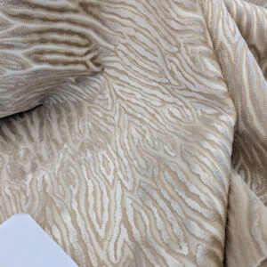 PXL_20250521_205546922 0.75 yards Scalamanre Faux Bois Velvet Sand Beige Abstract MSRP USD480/y