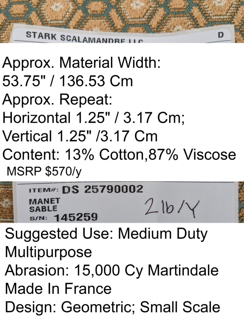 PXL_20250521_205904382 Scalamandre Old World Weavers Manet Sable Blue  Brown Velvet Viscose Small Scales Geometric MSRP USD570/y