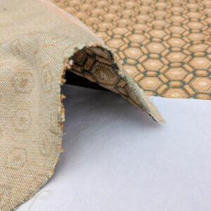 PXL_20250521_210124087 Scalamandre Old World Weavers Manet Sable Blue  Brown Velvet Viscose Small Scales Geometric MSRP USD570/y