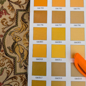 PXL_20250521_213004122 Scalamandre Medieval Man Multi  Beige Red Medallion Scenic Figurative Renaissance Fair Lion MSRP USD416/y