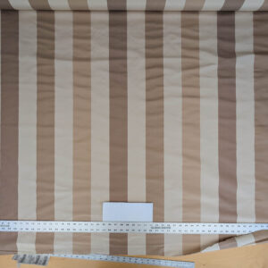 Scalamandre La Valliere Rayure Tan & Cream Brown Beige Reversible Silk Wide Stripe Historical French  MDRP USD 496/y