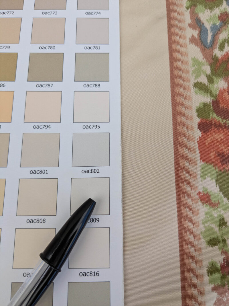 PXL_20250529_212641616 Scalamandre Tassinari & Chatel Stanislas Bordure Fond Creme Pink Blue Green Cream White Silk Floral Scroll Stripe MSRP USD 2968/y