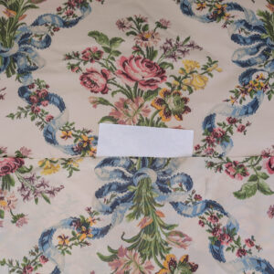 PXL_20250529_215513227 Scalamandre Tassinari & Chatel  Adelaide Silk Warp Print Font Creme Beige Cream Blue Pink Floral Diamond Chateau of Versailles MSRP USD 2800+y