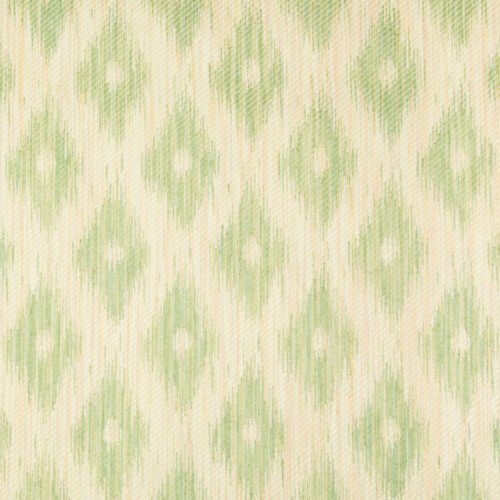 8017139_3 Special Order Brunschwig & Fils Viceroy Strie II Celery Green Beige Cotton Viscose Diamond Ikat Southwestern MSRP USD264/y