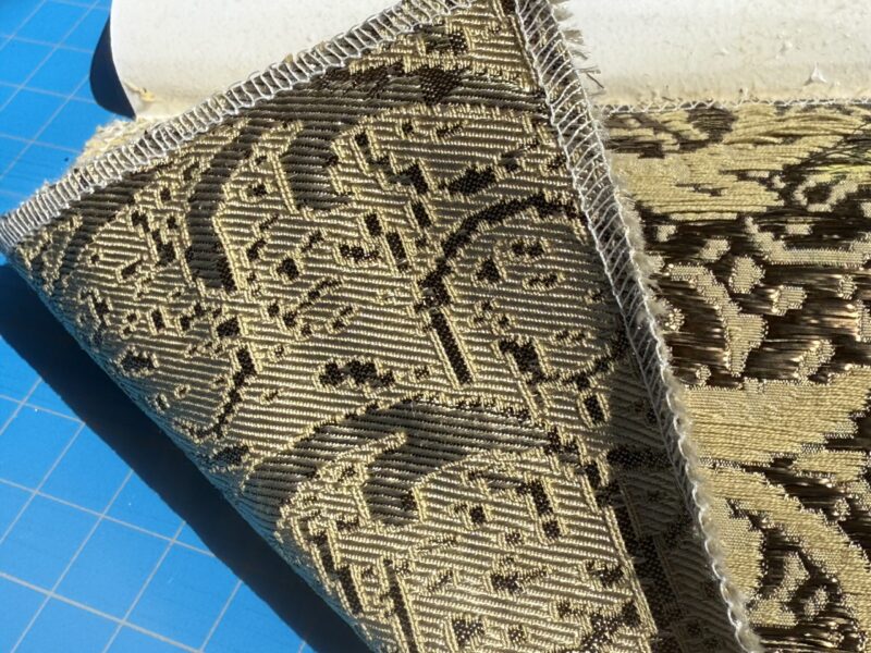 IMG_1493 by yard Boboli Garden Silk Damask Italian Metallic Vanilla Gold MSRP USD 568/yard