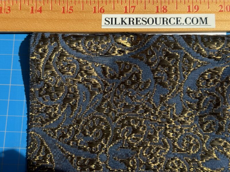 IMG_1508 By yard Boboli Garden Silk Damask Italian Metallic Midnight Blue Gold MSRP USD 568/yard