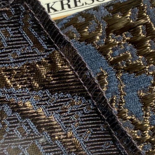IMG_1509 By yard Boboli Garden Silk Damask Italian Metallic Midnight Blue Gold MSRP USD 568/yard