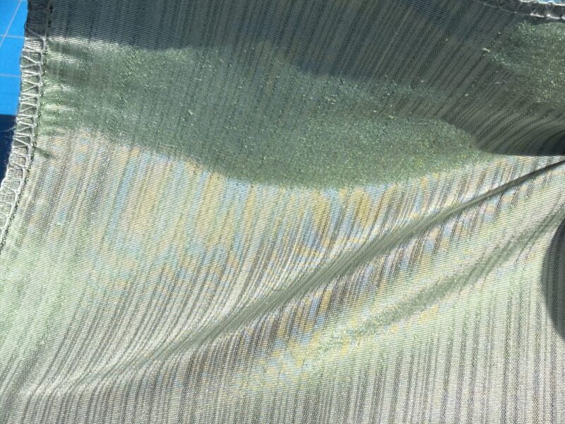 IMG_1512 By yard Silver Creek Strie 100% Silk Taffeta Italian Silk Sage Green MSRP USD 308/Y