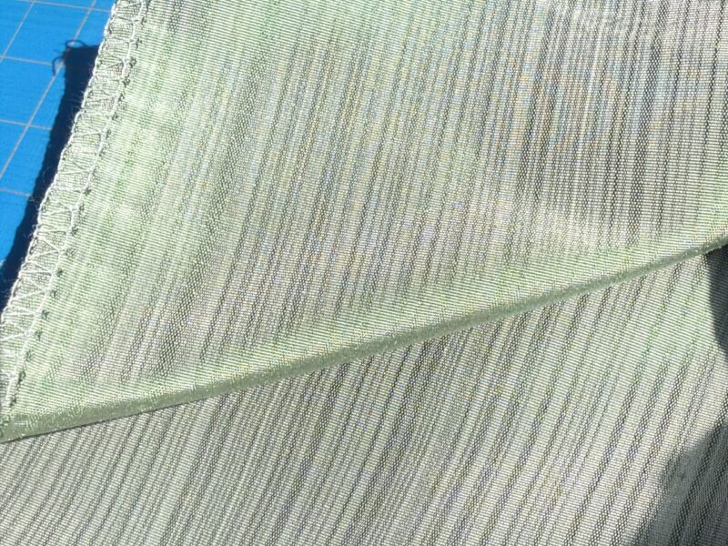 IMG_1513 By yard Silver Creek Strie 100% Silk Taffeta Italian Silk Sage Green MSRP USD 308/Y