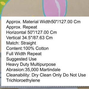 By yard Scalamandre Guermantes Sand Beige Modern Tulip Daffodil Blossom Wild Flower Cotton Satin Fine Art Print Heavy Duty