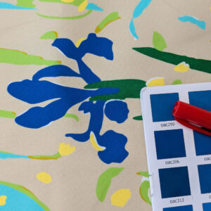 By yard Scalamandre Guermantes Sand Beige Modern Tulip Daffodil Blossom Wild Flower Cotton Satin Fine Art Print Heavy Duty