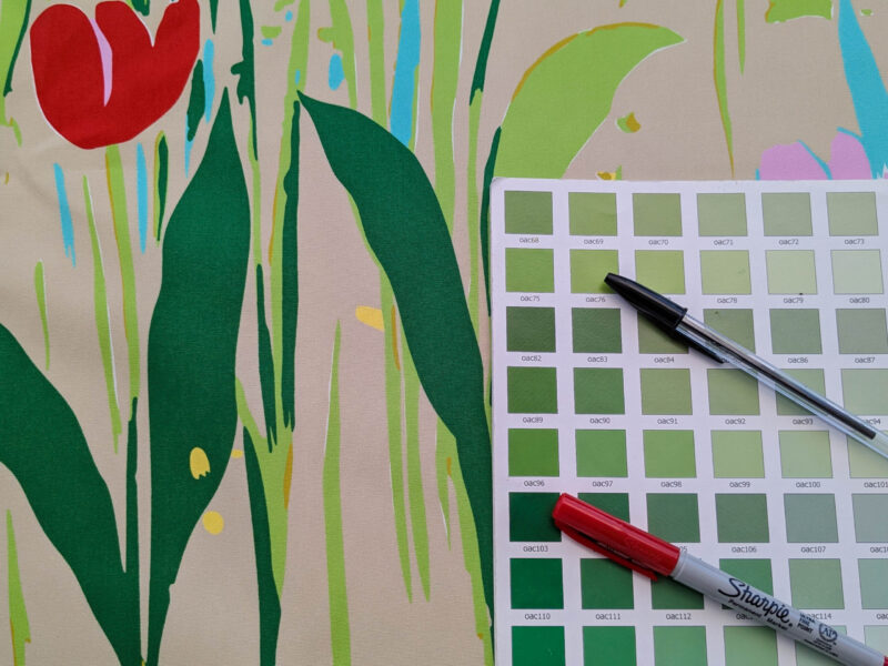 By yard Scalamandre Guermantes Sand Beige Modern Tulip Daffodil Blossom Wild Flower Cotton Satin Fine Art Print Heavy Duty