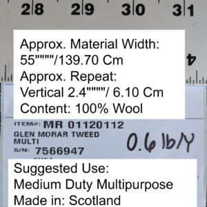 PXL_20250625_170635199 Scalamandre Glen Morar Tweed Scotland Multi Wool Plaid Check Blue Beige Red Small Scale MSRP USD260/y