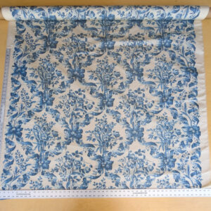 Scalamandre Tassinari & Chatel Lamballe Silk Warp Print Bleu Blue White Silk Floral Print Historical Circa 1778 MSRP USD 2022/yard