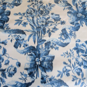 Scalamandre Tassinari & Chatel Lamballe Silk Warp Print Bleu Blue White Silk Floral Print Historical Circa 1778 MSRP USD 2022/yard