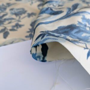 Scalamandre Tassinari & Chatel Lamballe Silk Warp Print Bleu Blue White Silk Floral Print Historical Circa 1778 MSRP USD 2022/yard